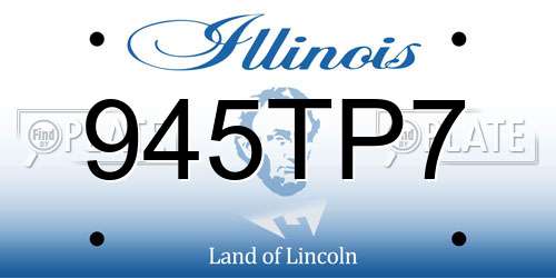 945TP7 Illinois License Plate
