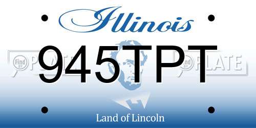 945TPT Illinois License Plate