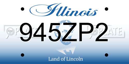 945ZP2 Illinois License Plate