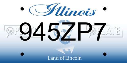 945ZP7 Illinois License Plate
