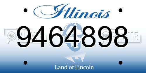 9464898 Illinois License Plate
