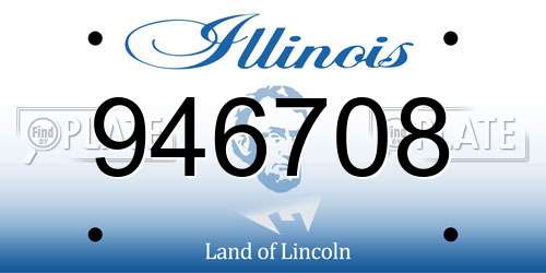946708 Illinois License Plate