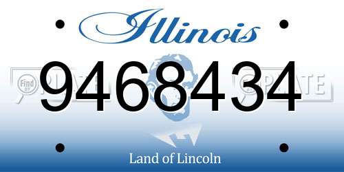 9468434 Illinois License Plate