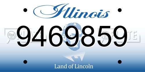 9469859 Illinois License Plate