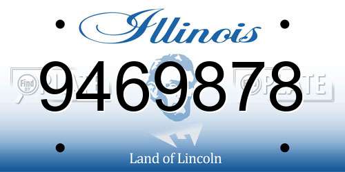9469878 Illinois License Plate
