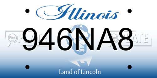 946NA8 Illinois License Plate