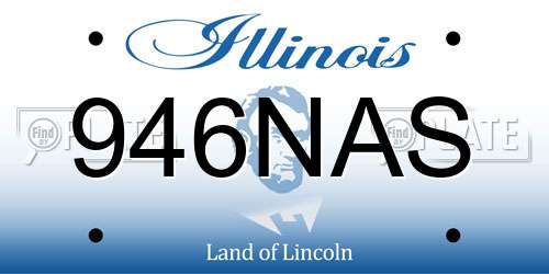 946NAS Illinois License Plate