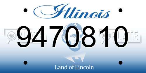9470810 Illinois License Plate