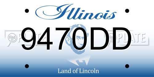 9470DD Illinois License Plate