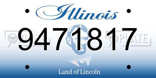 9471817 Illinois License Plate