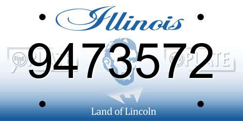9473572 Illinois License Plate