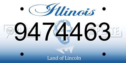 9474463 Illinois License Plate