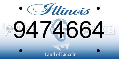 9474664 Illinois License Plate
