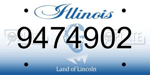 9474902 Illinois License Plate
