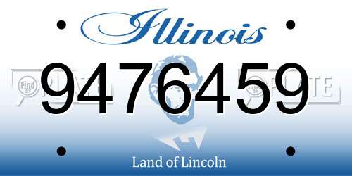9476459 Illinois License Plate