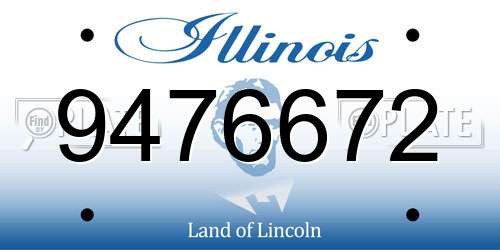 9476672 Illinois License Plate