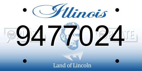 9477024 Illinois License Plate