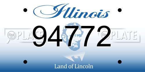 94772 Illinois License Plate
