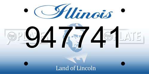 947741 Illinois License Plate