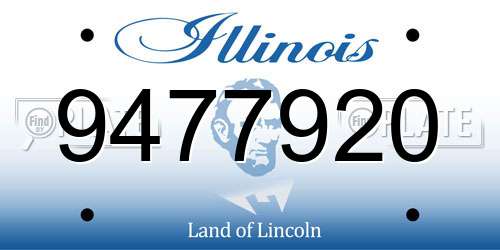 9477920 Illinois License Plate