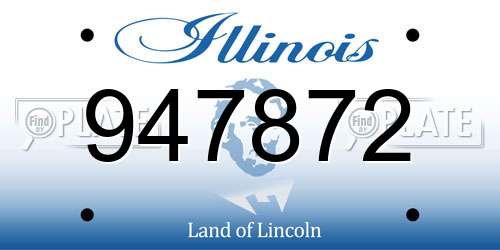 947872 Illinois License Plate