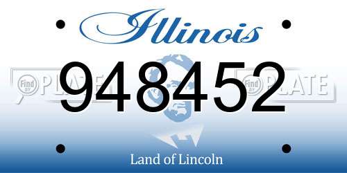 948452 Illinois License Plate