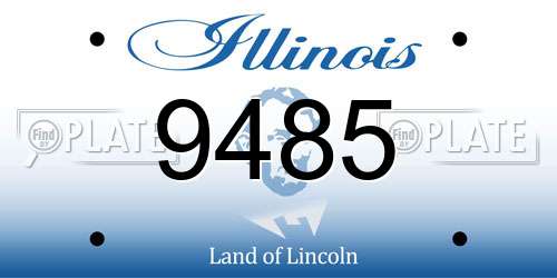 9485 Illinois License Plate