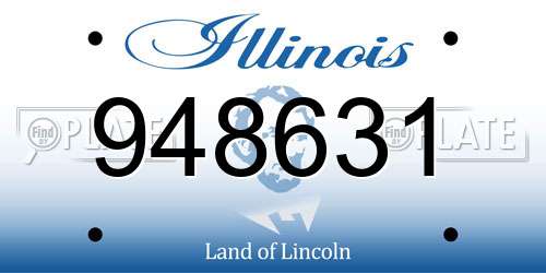 948631 Illinois License Plate