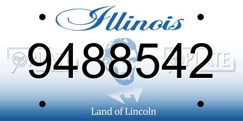 9488542 Illinois License Plate