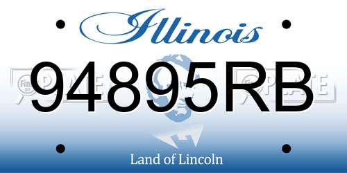 94895RB Illinois License Plate