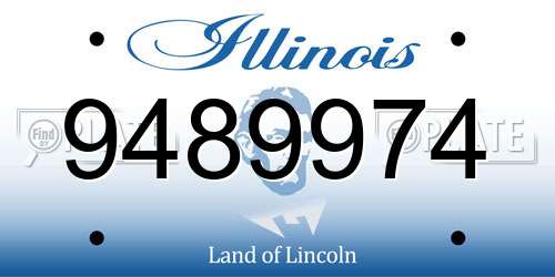 9489974 Illinois License Plate