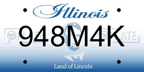 948M4K Illinois License Plate