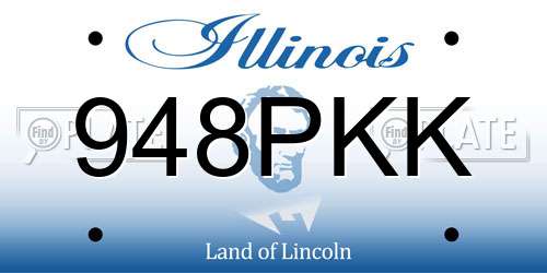 948PKK Illinois License Plate