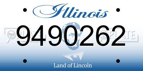 9490262 Illinois License Plate