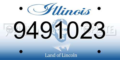 9491023 Illinois License Plate