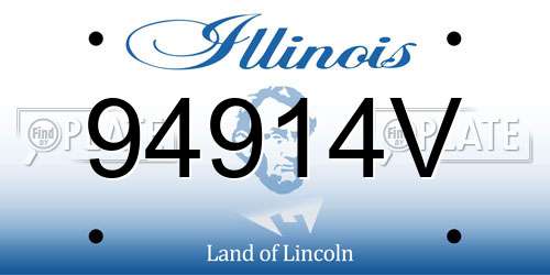 94914V Illinois License Plate