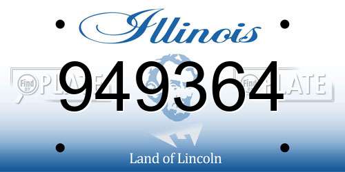 949364 Illinois License Plate