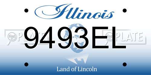 9493EL Illinois License Plate