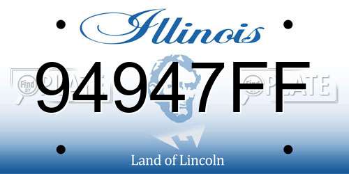 94947FF Illinois License Plate