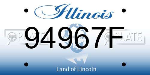 94967F Illinois License Plate