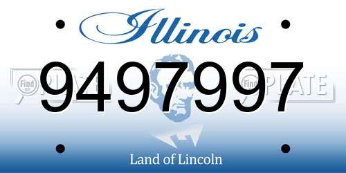 9497997 Illinois License Plate