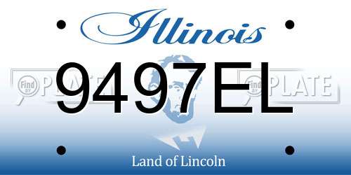 9497EL Illinois License Plate