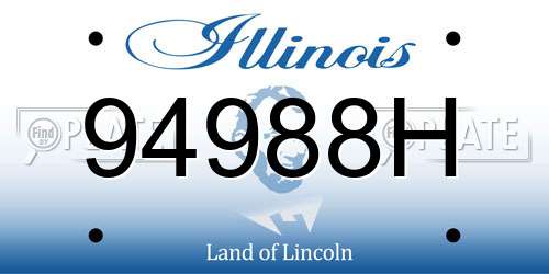 94988H Illinois License Plate