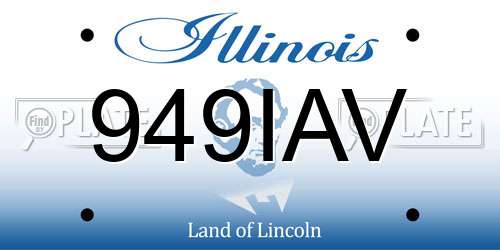 949IAV Illinois License Plate