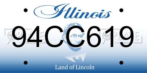 94CC619 Illinois License Plate