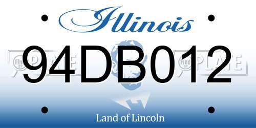 94DB012 Illinois License Plate