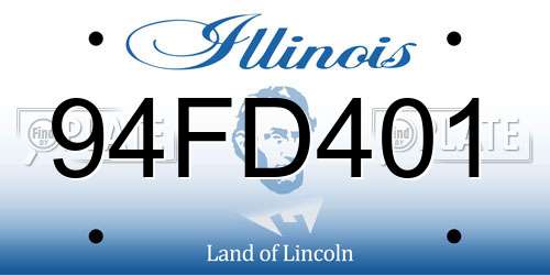 94FD401 Illinois License Plate