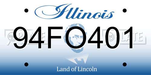 94FO401 Illinois License Plate