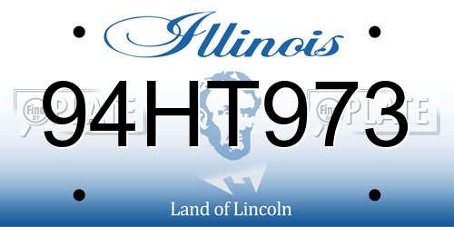 94HT973 Illinois License Plate