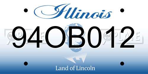 94OB012 Illinois License Plate